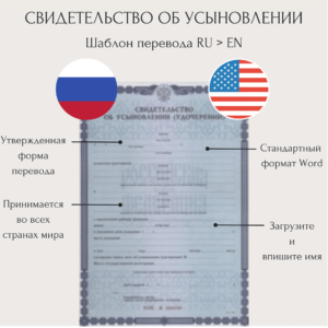 Перевод свидетельства об усыновлении на английский